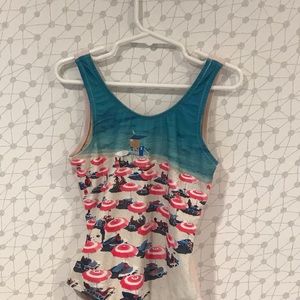 Girls’ tank bathing suit